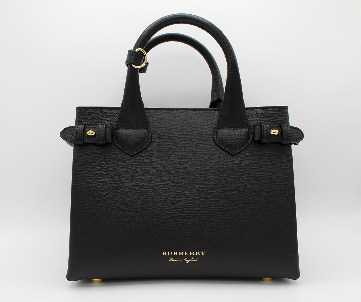 Burberry Banner Small Handbag in Black and Burberry Check