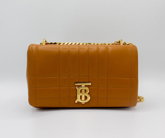 Burberry Small Lola Bag in Maple Brown