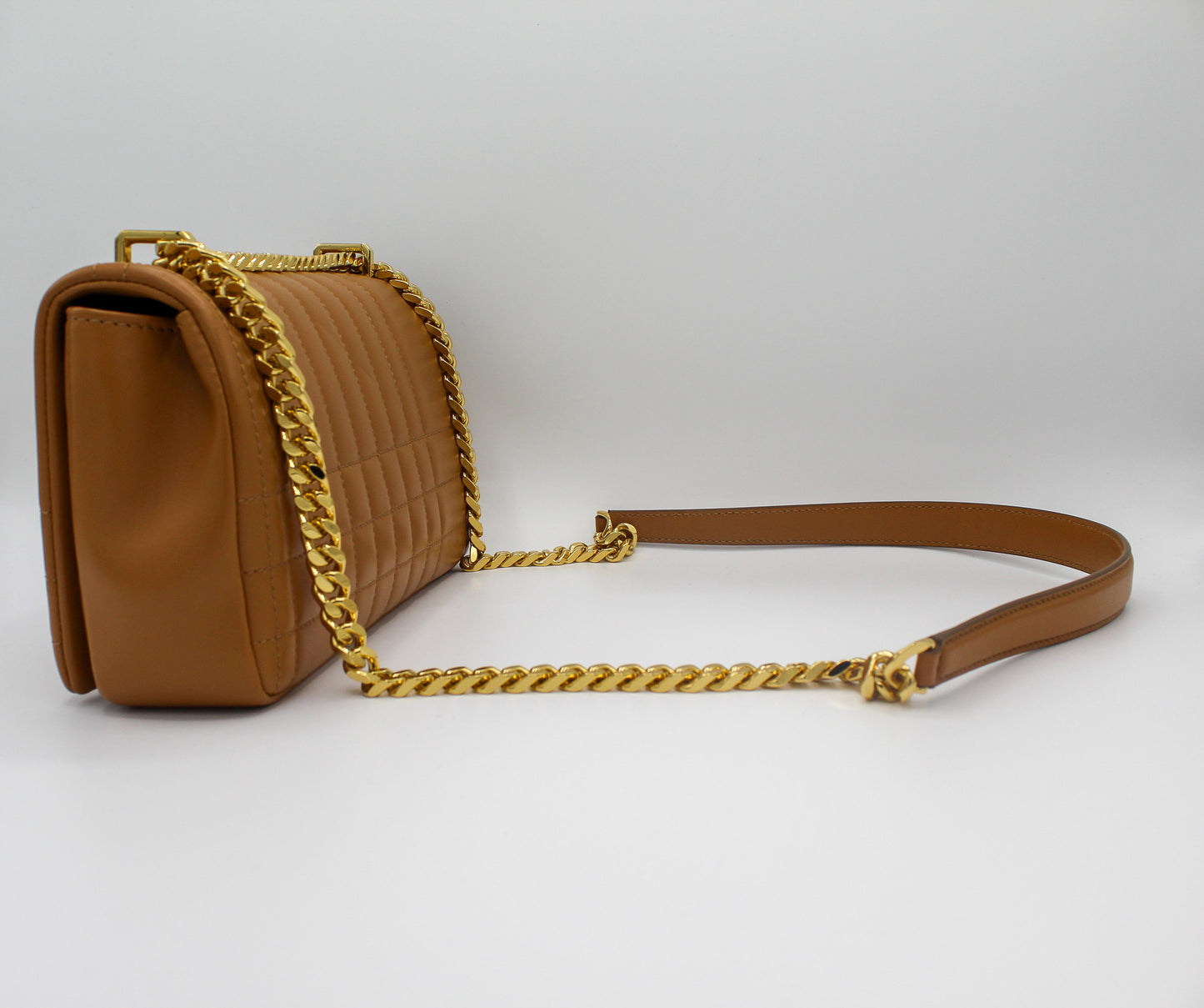 Burberry Small Lola Bag in Maple Brown