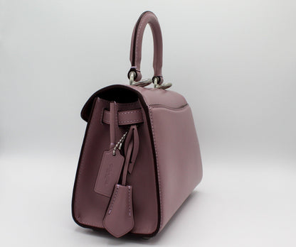 Coach Sammy Top Handle 21 in Silver/Faded Purple