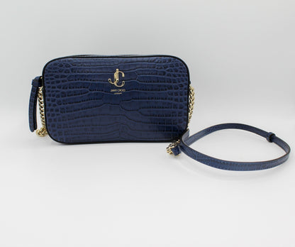 Jimmy Choo Crossbody Small Camera Bag in Navy Blue