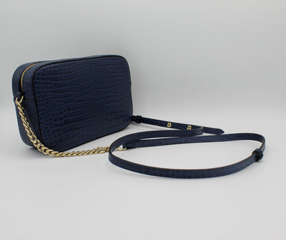 Jimmy Choo Crossbody Small Camera Bag in Navy Blue