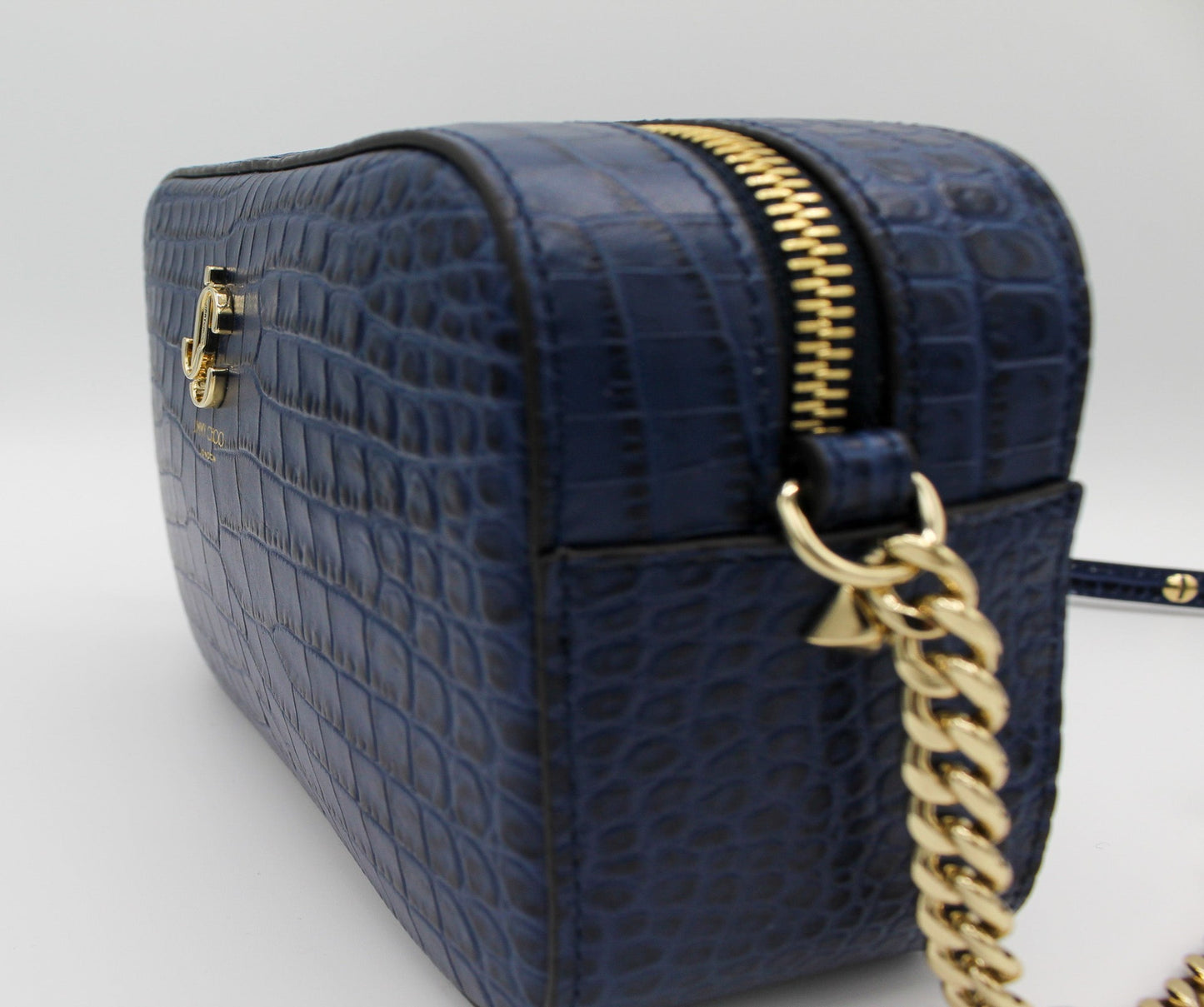 Jimmy Choo Crossbody Small Camera Bag in Navy Blue